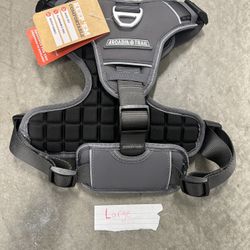 Arcadia Trail Dog Harness Grey And Black Quick Dry 