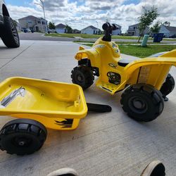 Battery toddler ATV toys trailer
