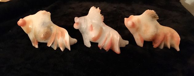 ONYX Decorative Fish - (set of 3) - 2” wide by 2” tall - $100 Or Best Offer 