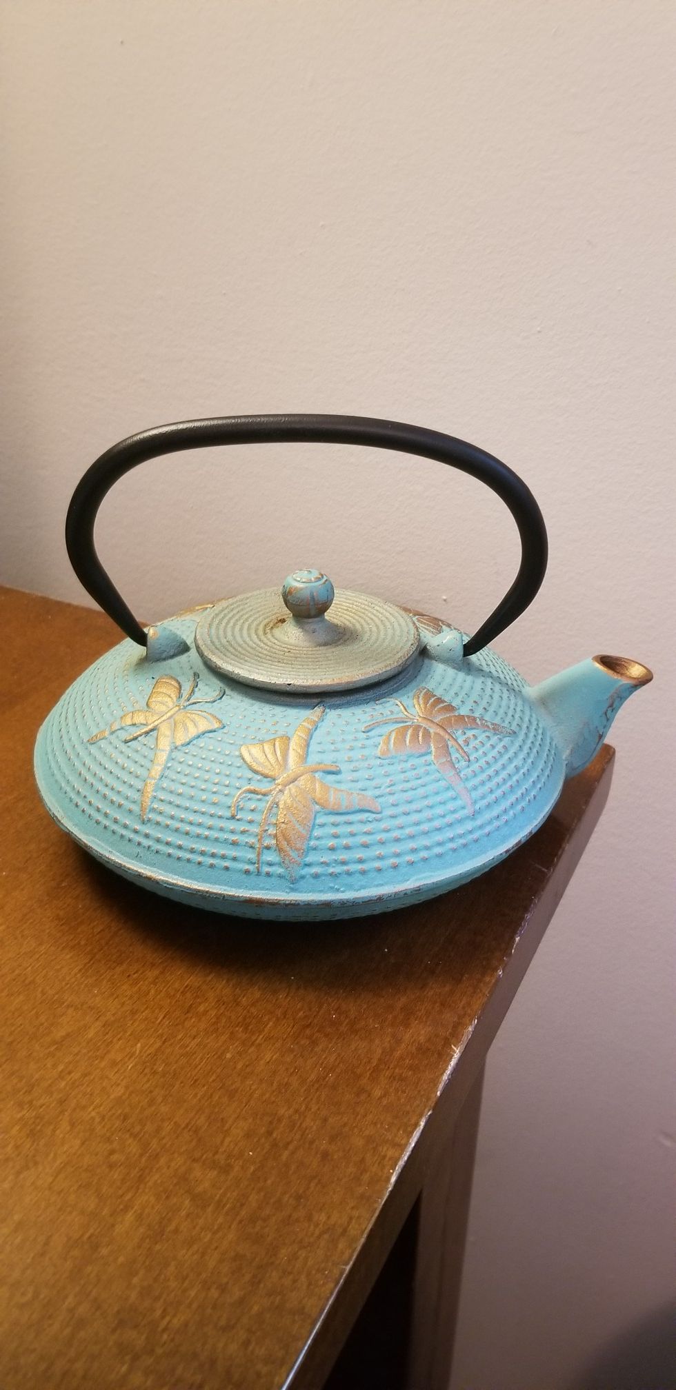 Cast Iron butterfly teapot
