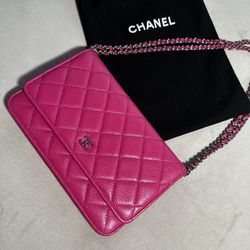 Chanel wallet on chain Pink 