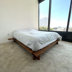 Custom built platform bed frame