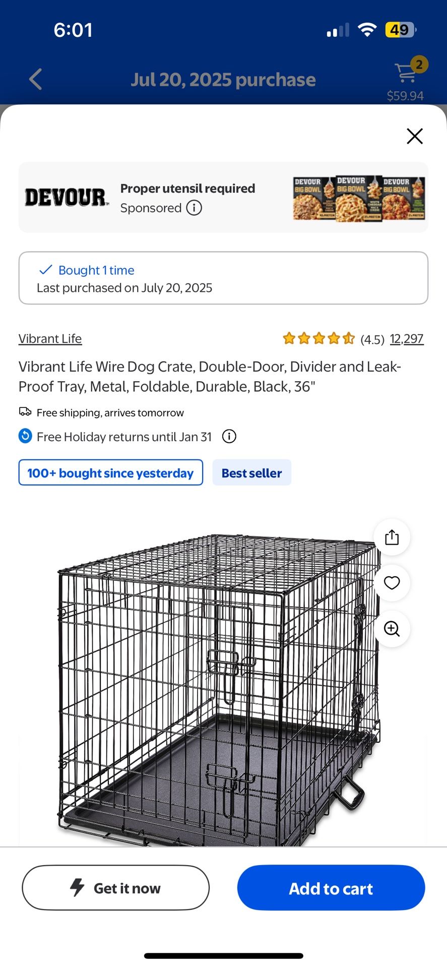 Wire Dog Crate 