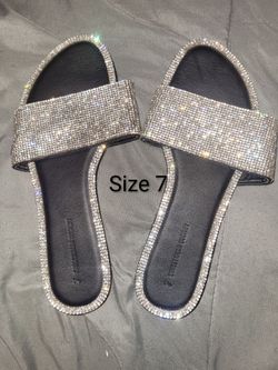 Rhinestone Slip On Sandals