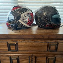 Hjc & Iicon Biker Helmet Both Brand New 