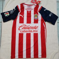 PUMA 2021-22 Chivas de Guadalajara Home Authentic Jersey - Red-White Size Small
