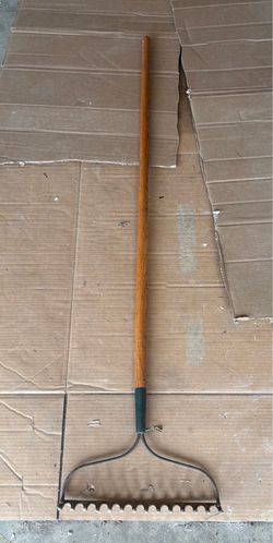 Moving sale part 2: Yard tools, doorknobs & folding table.