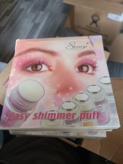 Brand new boxes of Easy Shimmer Puff face & body makeup!