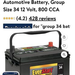 Never Used EverStart Battery 34 Maxx