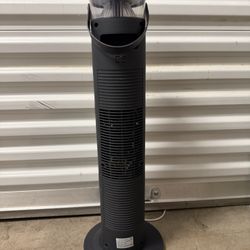 Working Black Tower Space Heater with Flame Effect & Humidifier – $45  