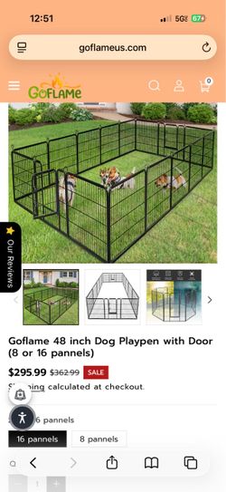 16 panel dog pet metal playpen