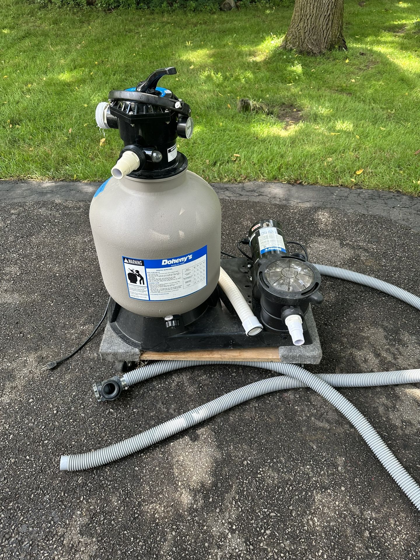 Doheny’s Sand Filter and Pump Combo 16” Sand Tank 3/4 Hp Pump