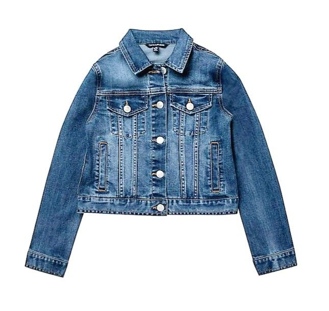 Calvin Klein Girls Jeans Denim Jacket Top Long Sleeve Size M Medium 8 10 Coat
