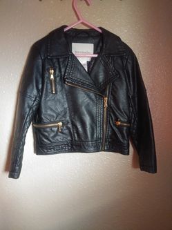 Girls leather jacket size 4/Chaqueta piel niña talla 4