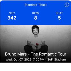Bruno Mars Concert Tickets