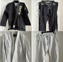 TWO sets of Training Jiu Jitsu Gi Kimono - Alliance and FUJI - size 1 - $68 each OR both for $120