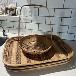 Boho Trays And Basket 