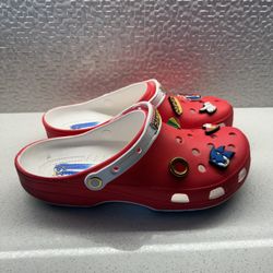 Size 13 Crocs Sonic Red White Blue Limited Edition
