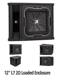 Kicker 12" L7 2Ω Loaded Subwoofer Enclosure