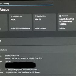 Gaming Pc! GTX 1060, i7 7700, 16GB Ram Ddr4