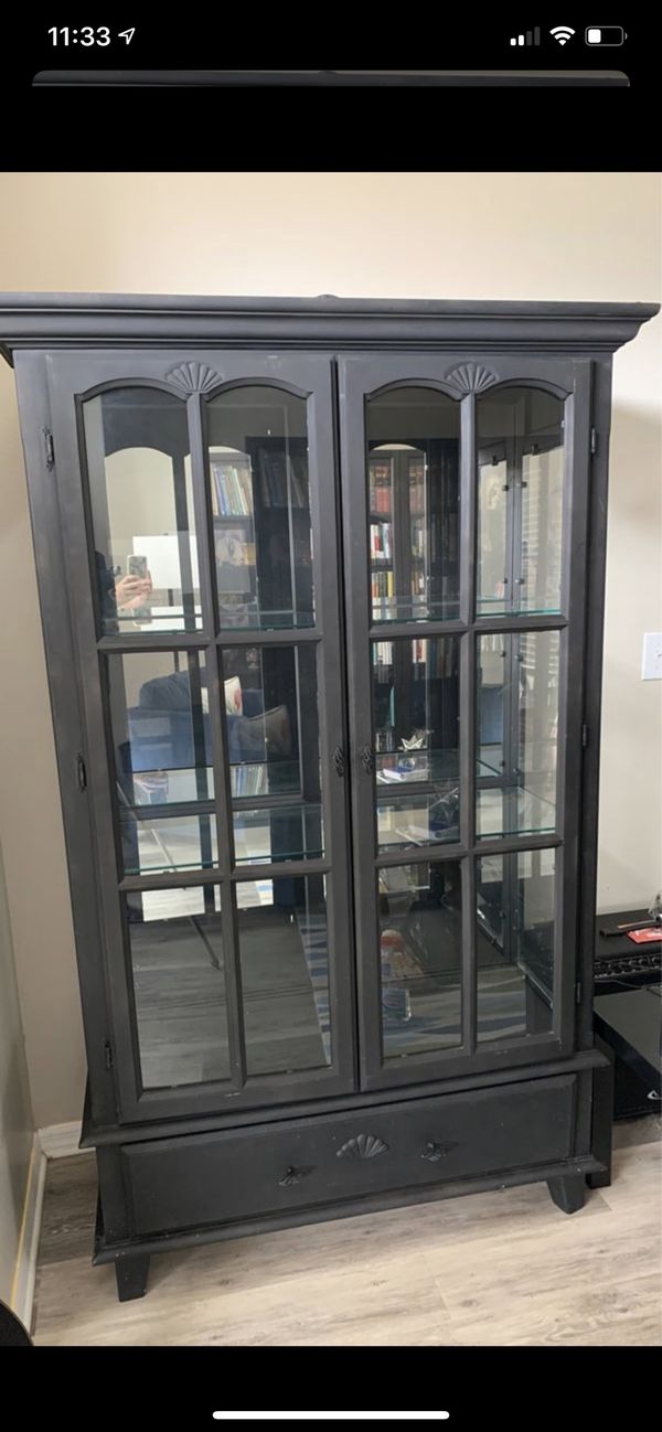 China Cabinet Hutch with interior light! for Sale in Tampa ...