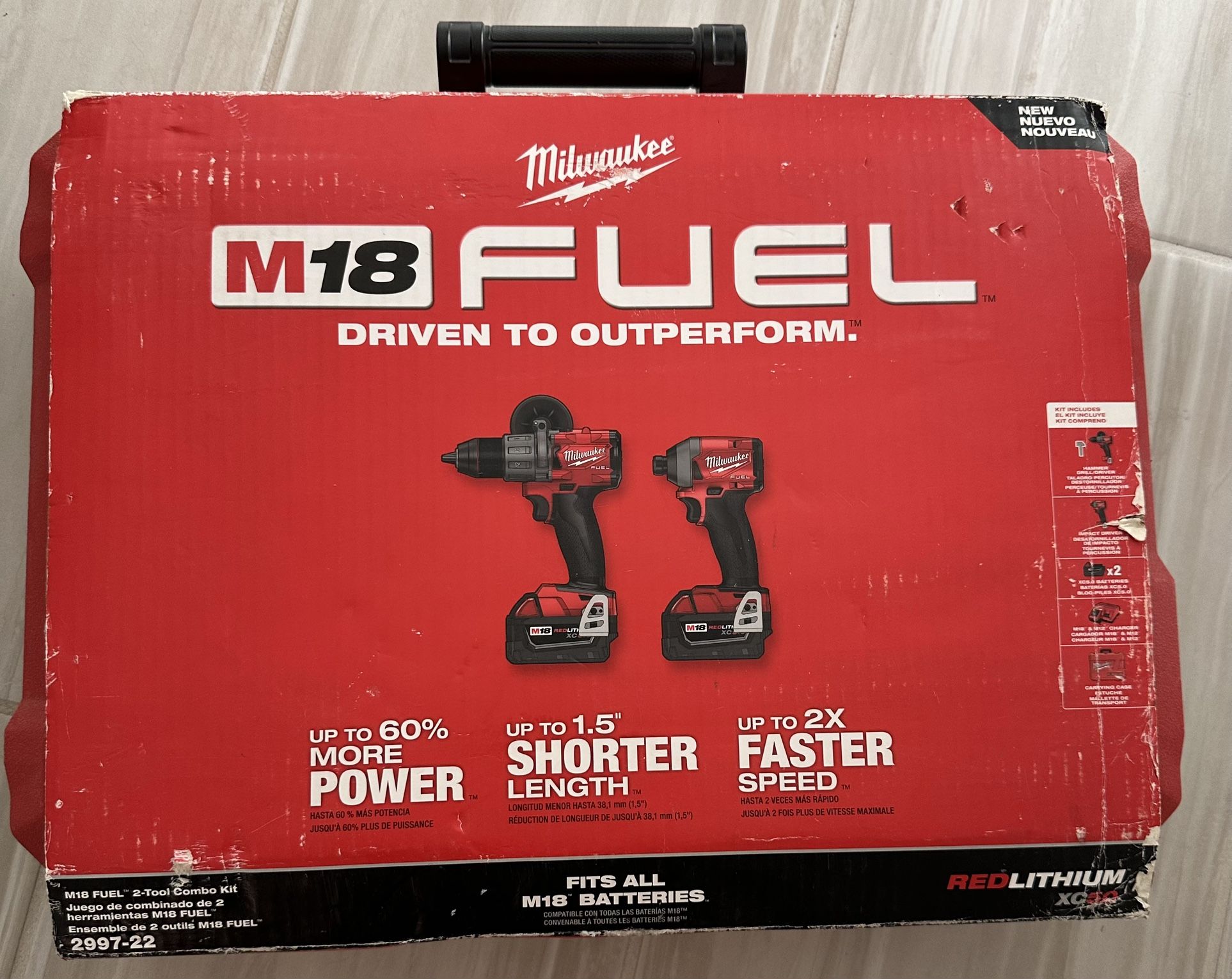 M18 FUEL 18V Lithium-Ion Brushless Cordless Hammer Drill and Impact Driver Combo Kit (2-Tool) with 2 Batteries