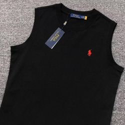 Ralph Lauren Black Red Horse Round Neck Vest