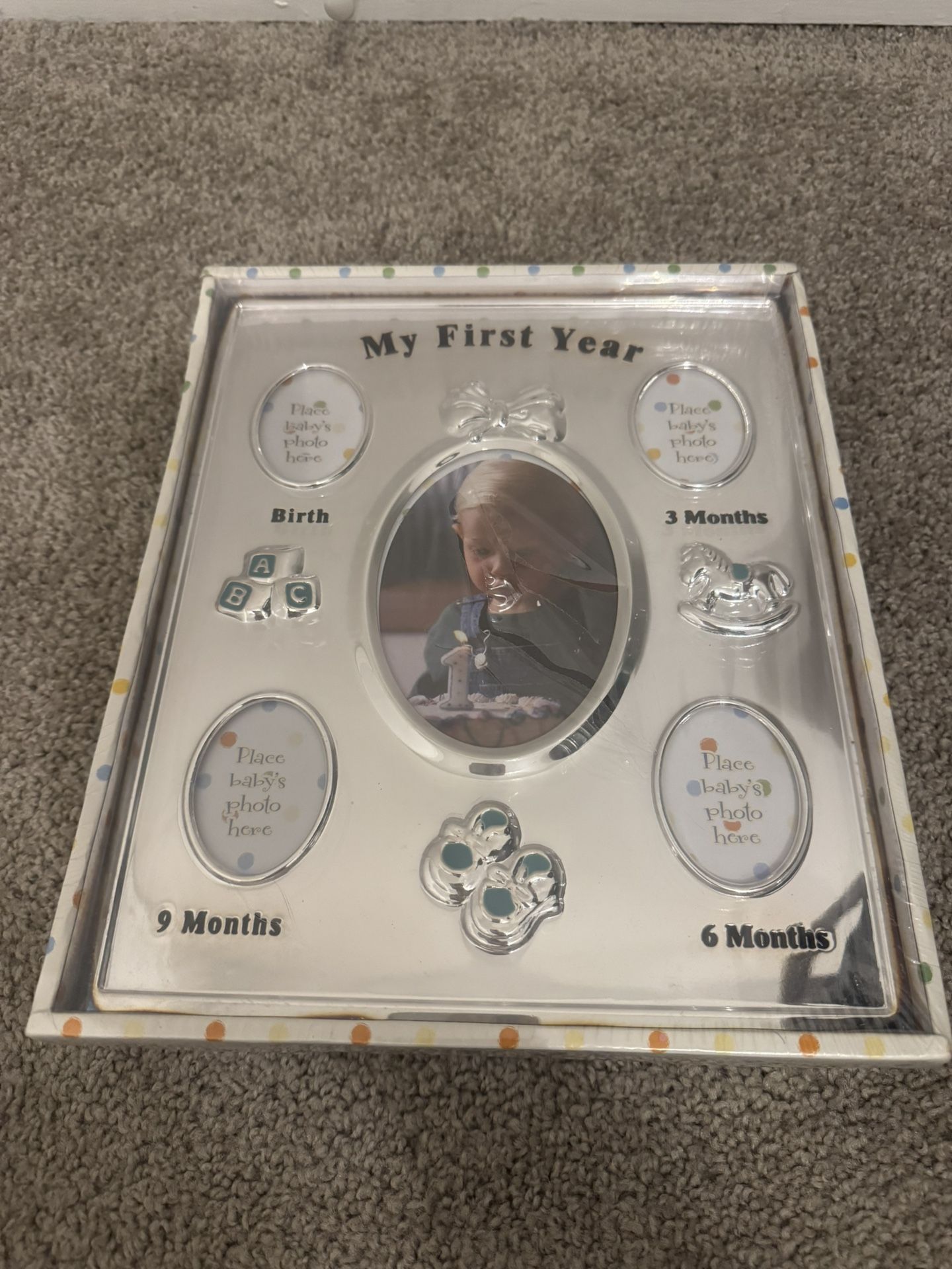 Silver Plated My First Year Picture Frame