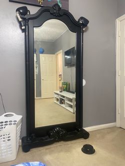Black tall mirror