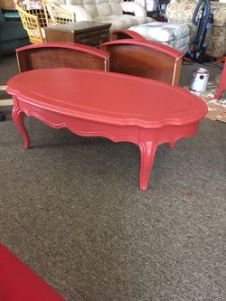 Red coffee table