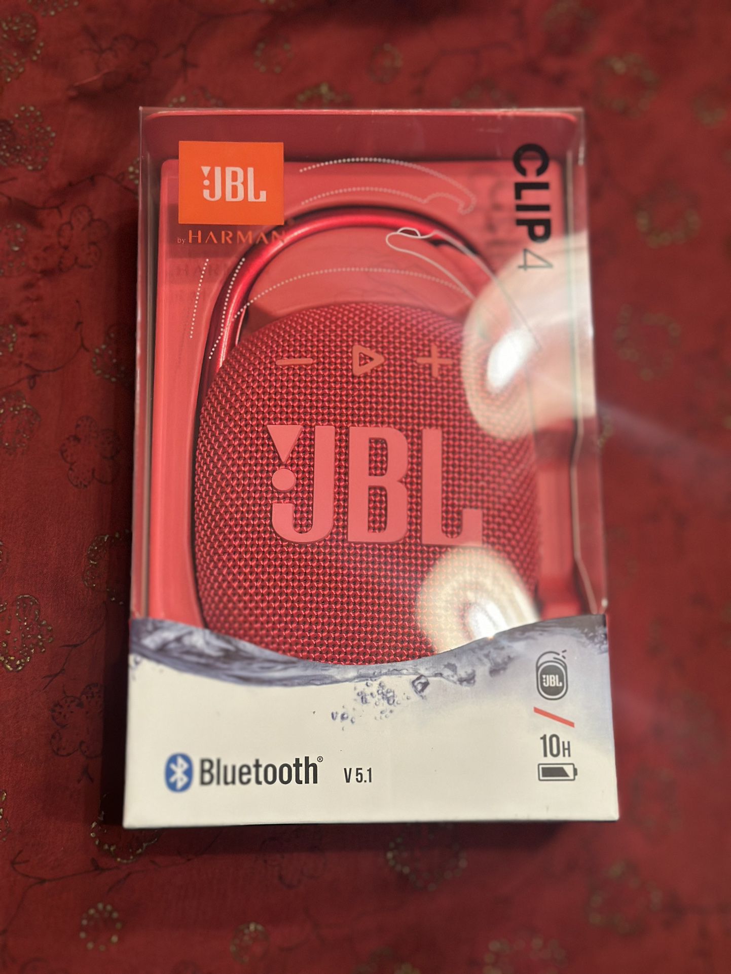 JBL Clip 4 Bluetooth Portable Wireless Speaker Red