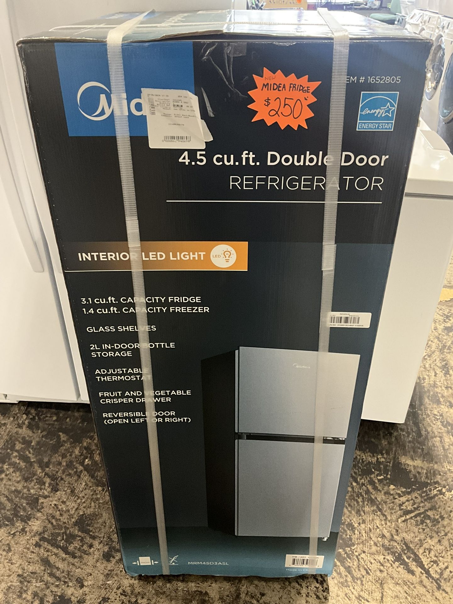 New Midea 4.5 Cu Ft Refrigerator