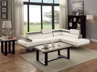 White & grey sectional new