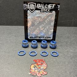 BILLET BMX AXLE NUTS DEEZ NUTS 12 POINT BMX BIKE AXLE NUTS 3/8"-26TPI 