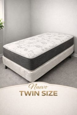 New Twin mattress and box spring 2 pc bed frame is not included