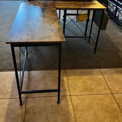 L desk table
