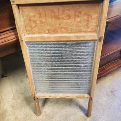 Antique Wash board 
15.25"w x 2.5"d x 24"h