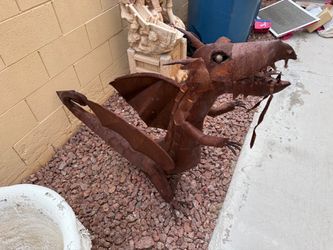 Antique dragon outdoor display High: 36” Deep 40”