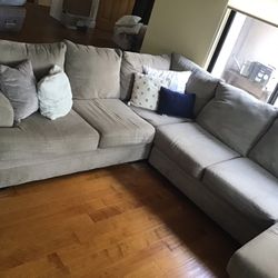 Extremely Comfortable Sectional Sofa With Chaise Built In And Ottoman 