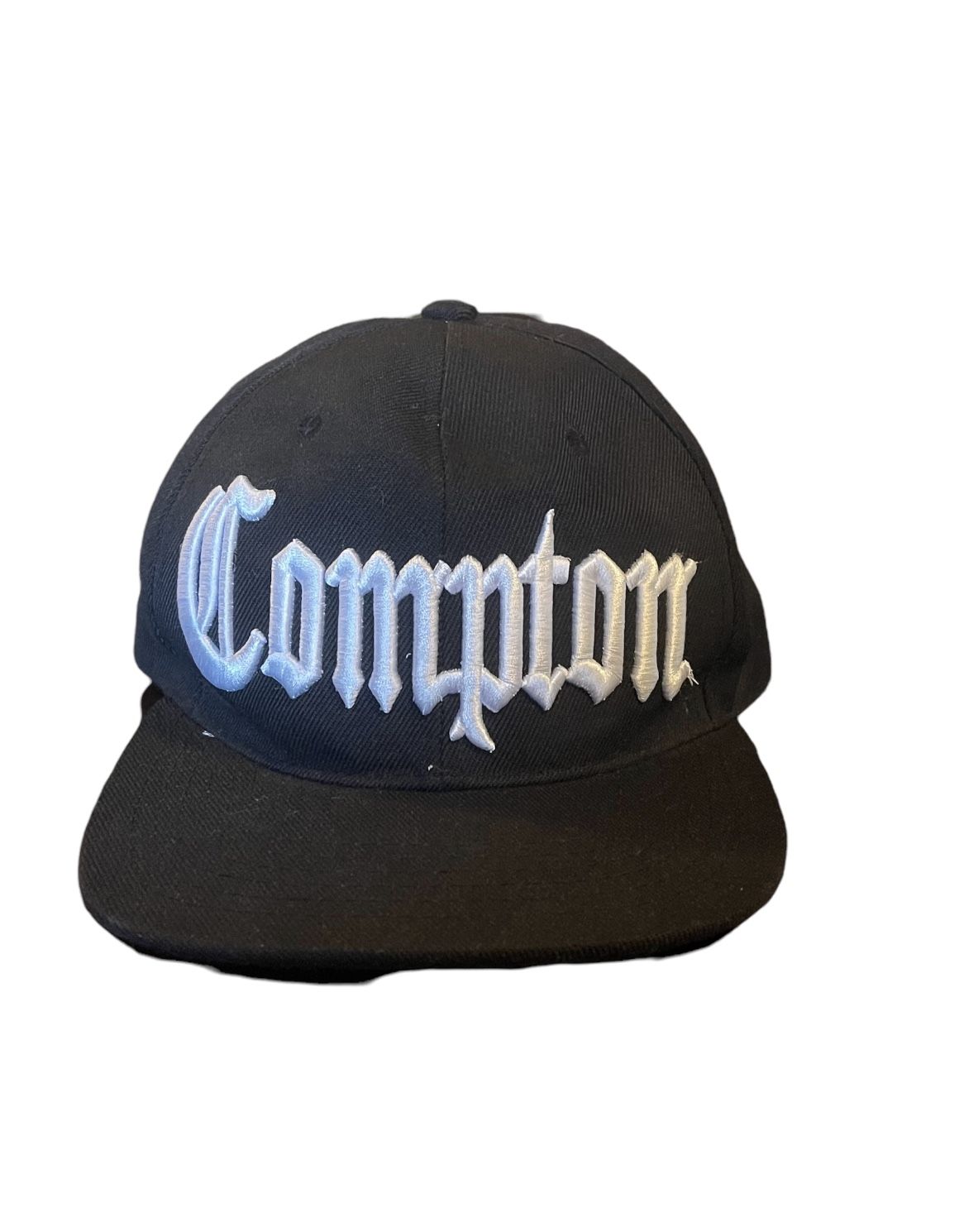 Compton Flat Bill Snapback Adjustable Baseball Cap Hat (Black)