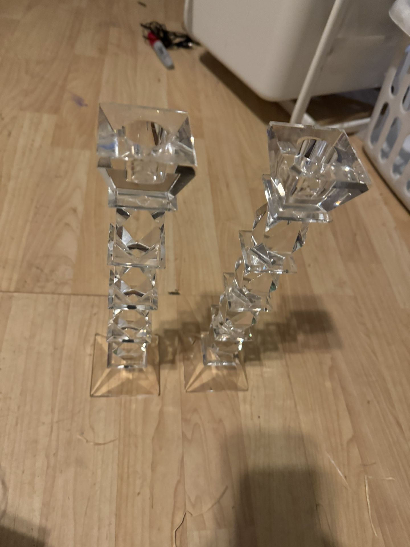 Real Glass Candle Holders