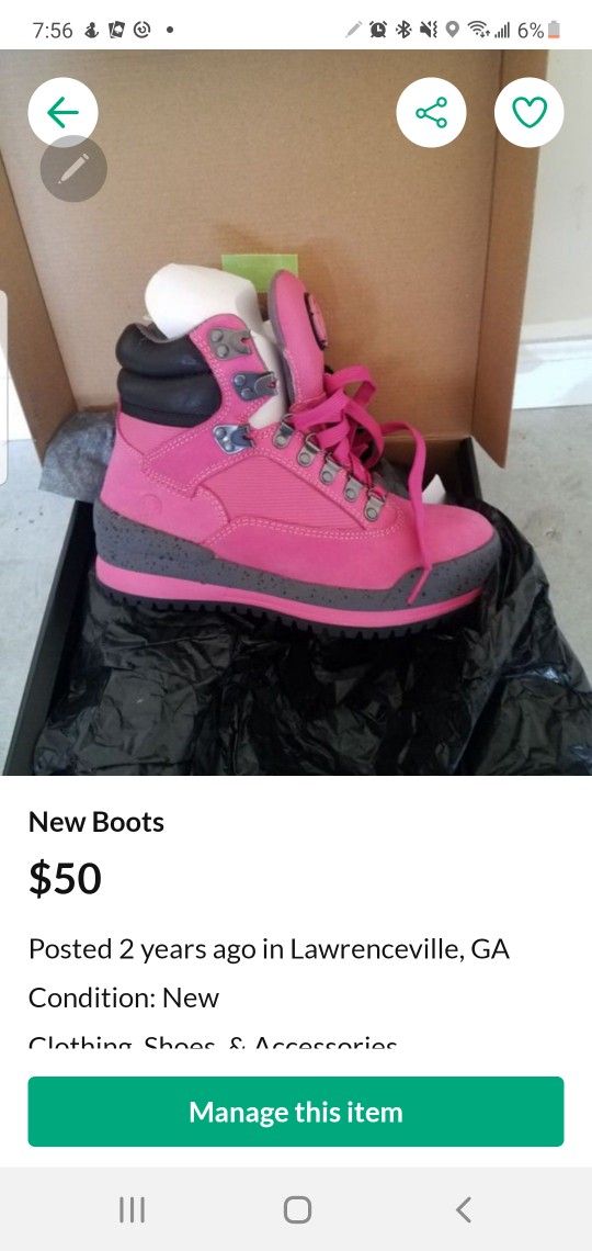Pink boots