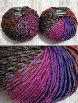 2 Skeins Laines du Nord Matisse 100% Virgin Wool Yarn Italy 196 yds