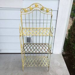Vintage Indoor Outdoor Plant Stand Bookcase Folding
