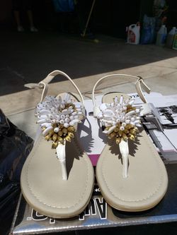 White sandals