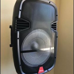 Rechargeable Music player - 15” Woofer  MICROPHONE & CHARGER INCLUDED ! Bluetooth - Fm Radio - Rechargeable  USB PORT - SD MEMORY SLOT - Portable  Com