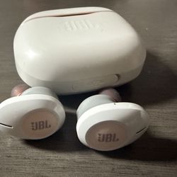 JBL True Wireless Earbuds with Charging Case – White/Rose Gold – Great Condition