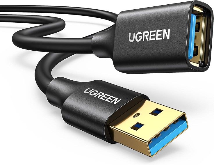 UGREEN USB Extender, USB 3.0 Male to Female Extension Cable USB Cable High Speed Data Transfer Compatible with Webcam, Gamepad, USB Keyboard, Mouse, F