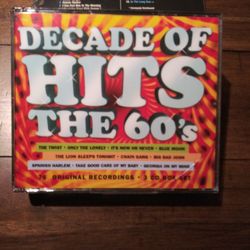 Decade of Hits The 60's.   Three CD's.  75 Songs.