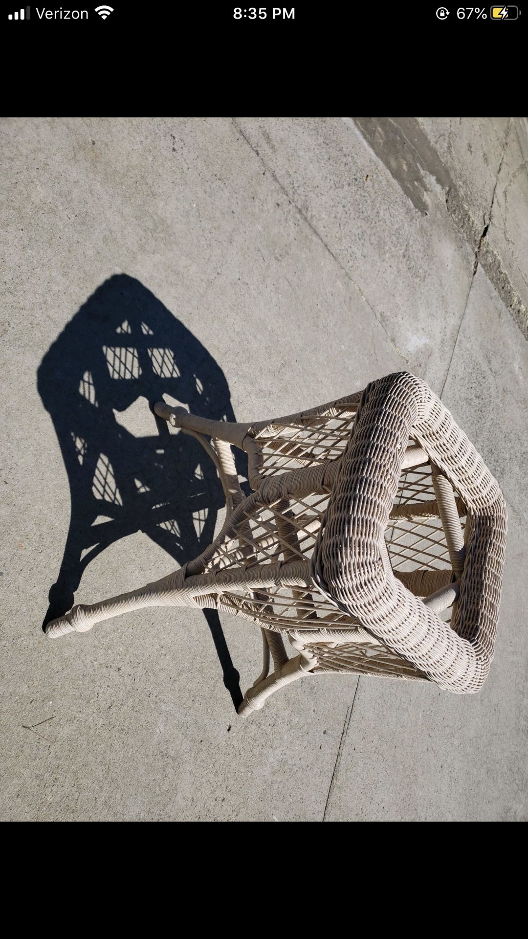 Wicker base table